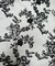 Black Sequin Embroidered Lace Fabric by the Yard, 54" Wide Floral Mesh Lace with Double Scalloped Edges